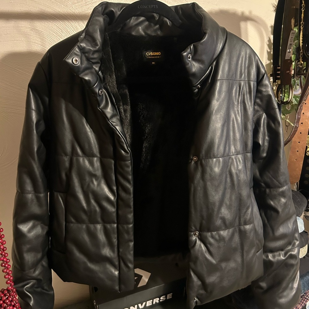 Ci Sono Black Quilted Jacket